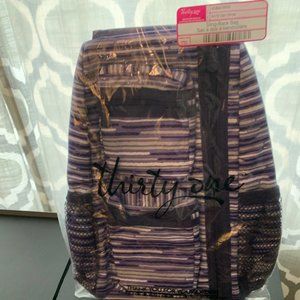 Purple striped slingback bag